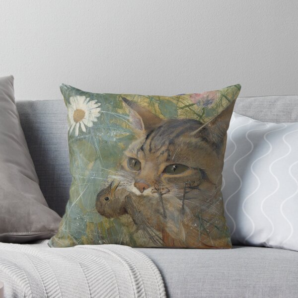 Item preview, A Cat with a Young Bird in its Mouth - Bruno Liljefors designed and sold by themasters.