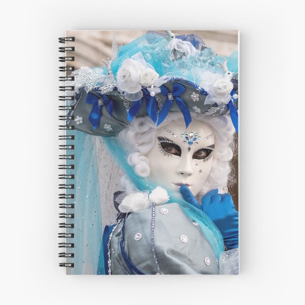 Item preview, Woman in blue and white costume at Venice Carnival designed and sold by LoisGoBe.