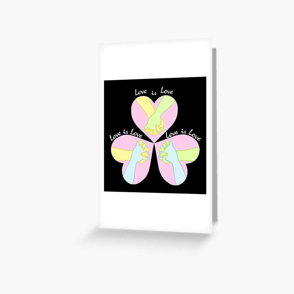 Love is love poly triad Greeting Card