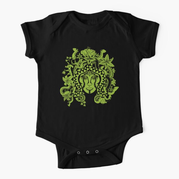 Earth Temple Spirit Guardian by Kalin Kadiev Short Sleeve Baby One-Piece