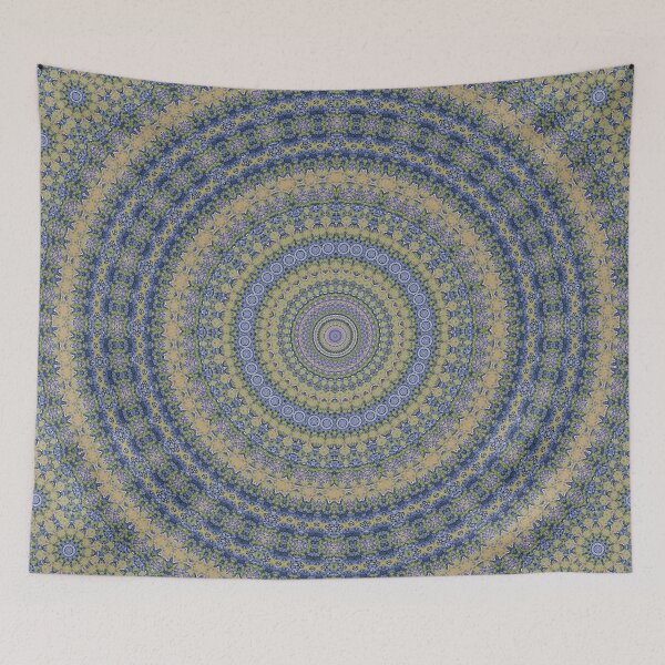 Item preview, Olive blue mandala designed and sold by fuzzyfox.