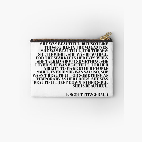 Item preview, she was beautiful - fitzgerald quote designed and sold by typutopia.