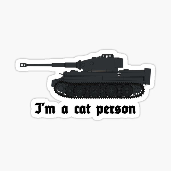 ww2 tiger tanks cat Sticker