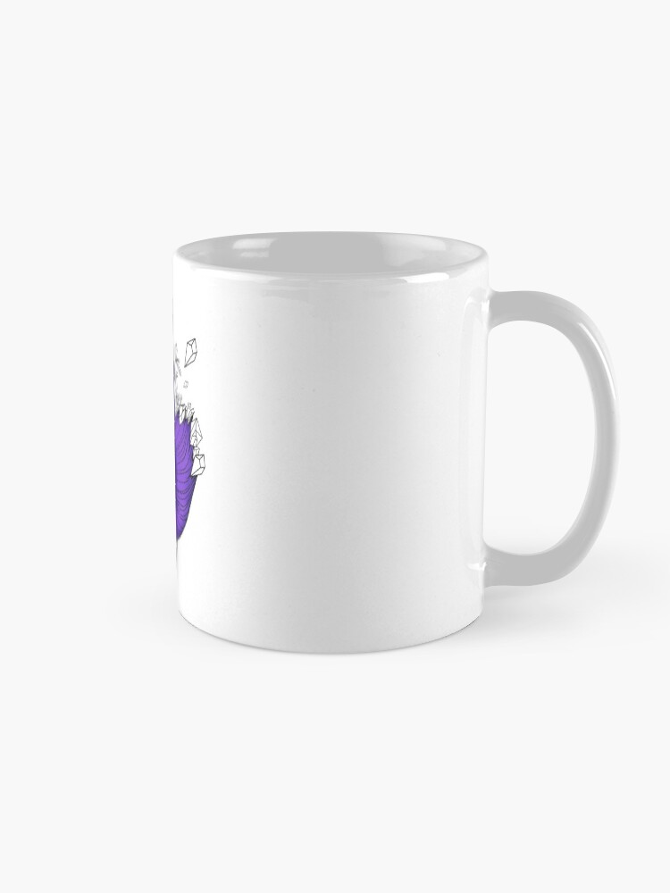 Alternate view of Purple Betta Fish with Crystals Mug