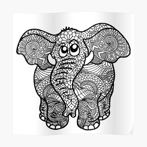 Elephant Zentangle Elephant Zentangle