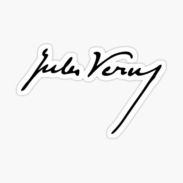 Science Fiction Visionary - Jules Gabriel Verne Signature 1 Sticker