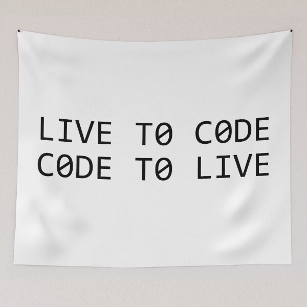 Item preview, Live to Code, Code to Live designed and sold by MadEDesigns.