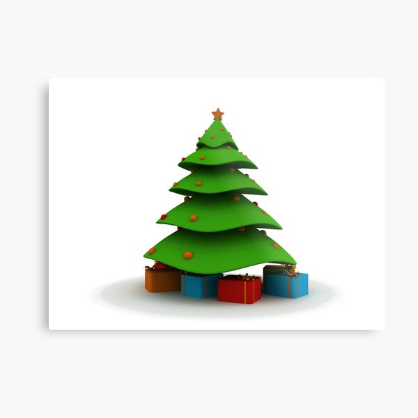 Christmas Wishes Tree Tee Metal Print