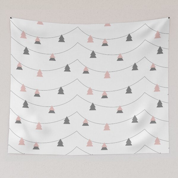 Item preview, Hanging Christmas Trees in Pink and Grey designed and sold by Jensphotos.
