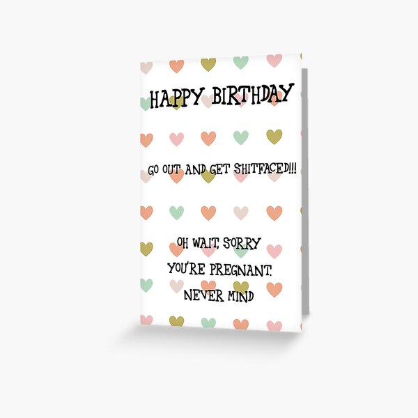 Happy Birthday Pregnancy. Pregnant.  Greeting Card