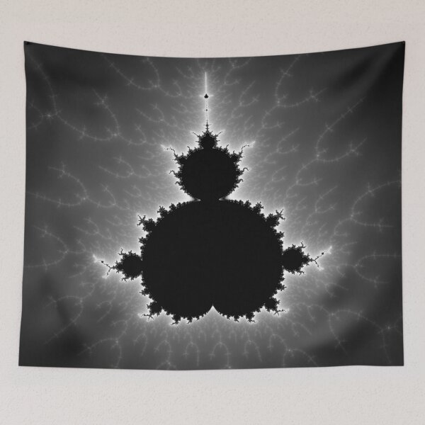 Item preview, Conjunto de Mandelbrot Fractal Negro designed and sold by mhfoto.