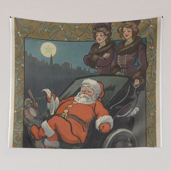 Item preview, Vintage Santa Claus Preparing on Christmas Eve (1904) designed and sold by BravuraMedia.