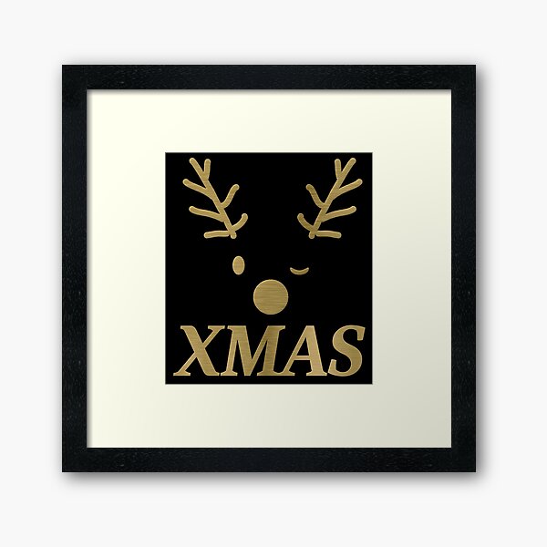 XMAS Rudolph Gerahmter Kunstdruck
