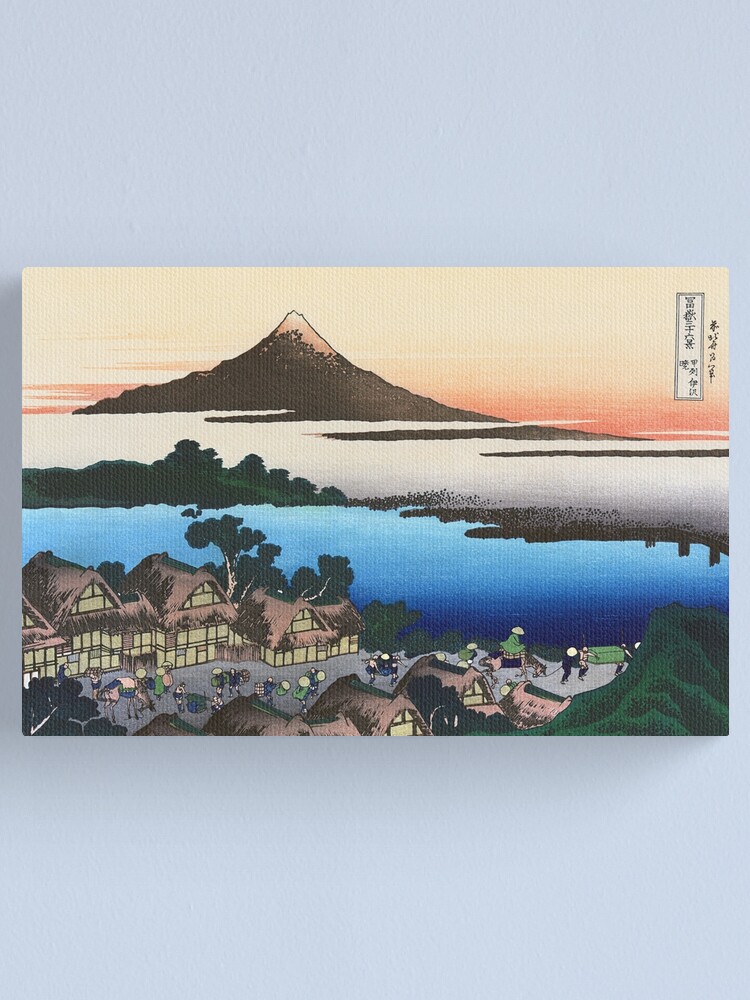 Dawn At Isawa In Kai Province By Katsushika Hokusai Canvas Print By Takeda Art Redbubble