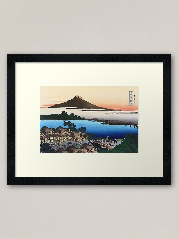 Dawn At Isawa In Kai Province By Katsushika Hokusai Framed Art Print By Takeda Art Redbubble