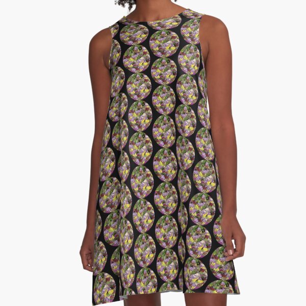 Scottish Spring Flowers A-Line Dress