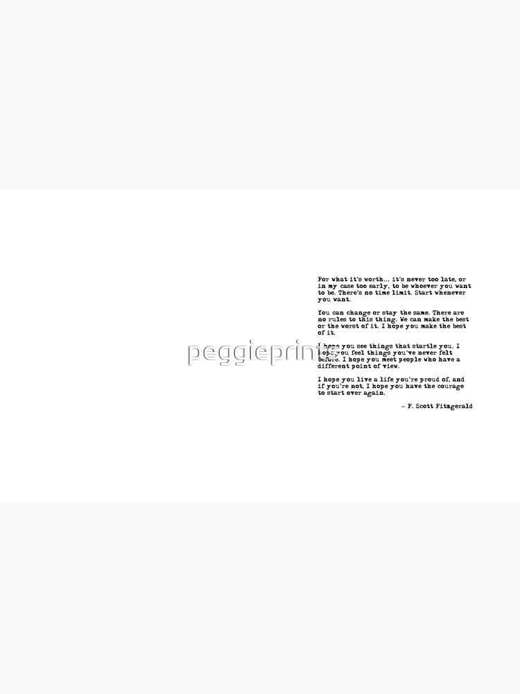 Thumbnail 6 of 6, Coffee Mug, For what it's worth - F Scott Fitzgerald quote designed and sold by peggieprints.