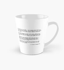 For what it's worth - F Scott Fitzgerald quote Tall Mug