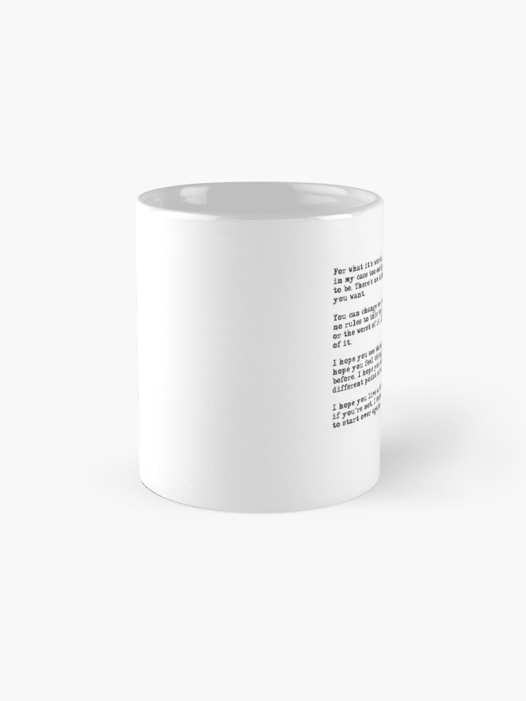 Thumbnail 4 of 6, Coffee Mug, For what it's worth - F Scott Fitzgerald quote designed and sold by peggieprints.