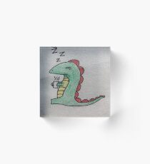 Schläfriger Dino Acrylblock