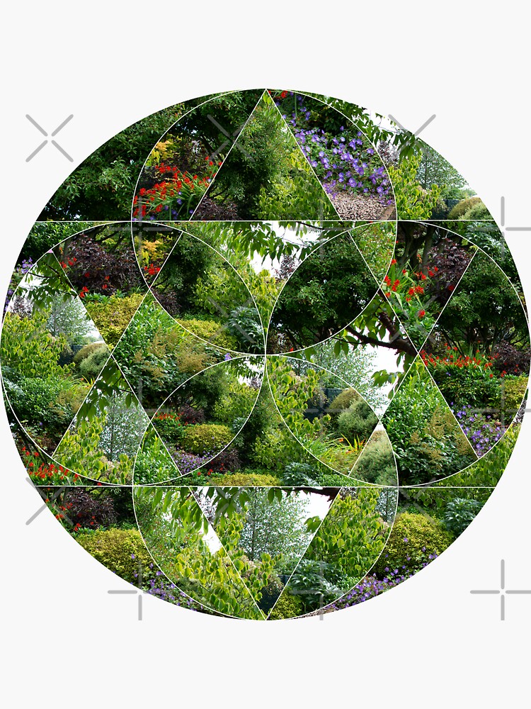 Thumbnail 3 of 3, Sticker, Scottish Summer Leaves And Flowers designed and sold by SiobhanFraser.