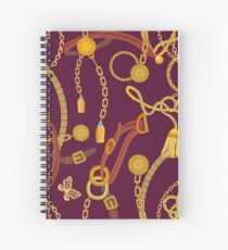 Pattern with jewelry elements. Spiral Notebook