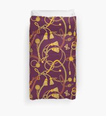 Pattern with jewelry elements. Duvet Cover