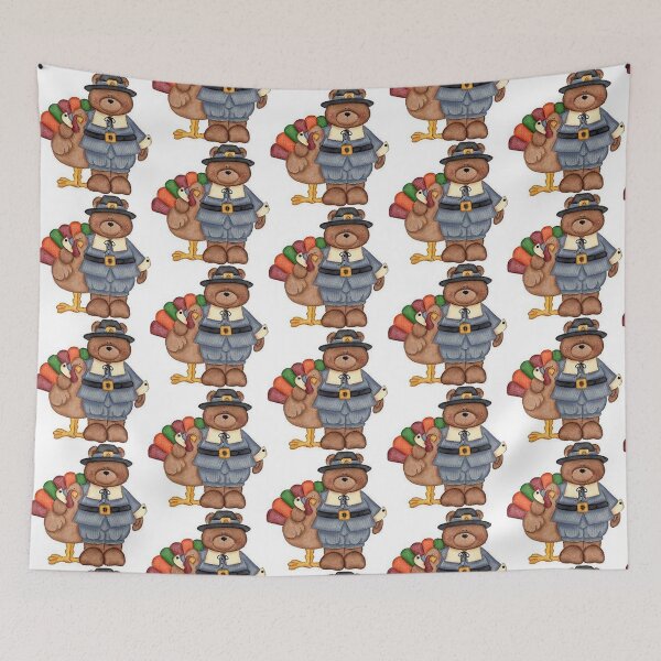 Item preview, Teddy Pilgrim And Turkey designed and sold by MurphyMorganGifts.