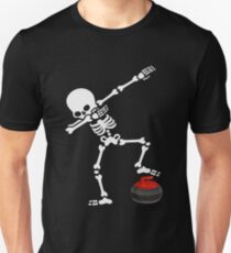 Funny Dabbing Skeleton Curling Shirt - Perfect Dabbing Skeleton Curling Hoodie - Women Man Kids - Perfect Gift Unisex T-Shirt
