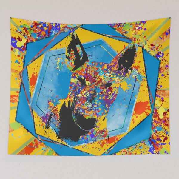 Item preview, Bull Terrier  - Bully Abstract Mixed Media designed and sold by k9printart.