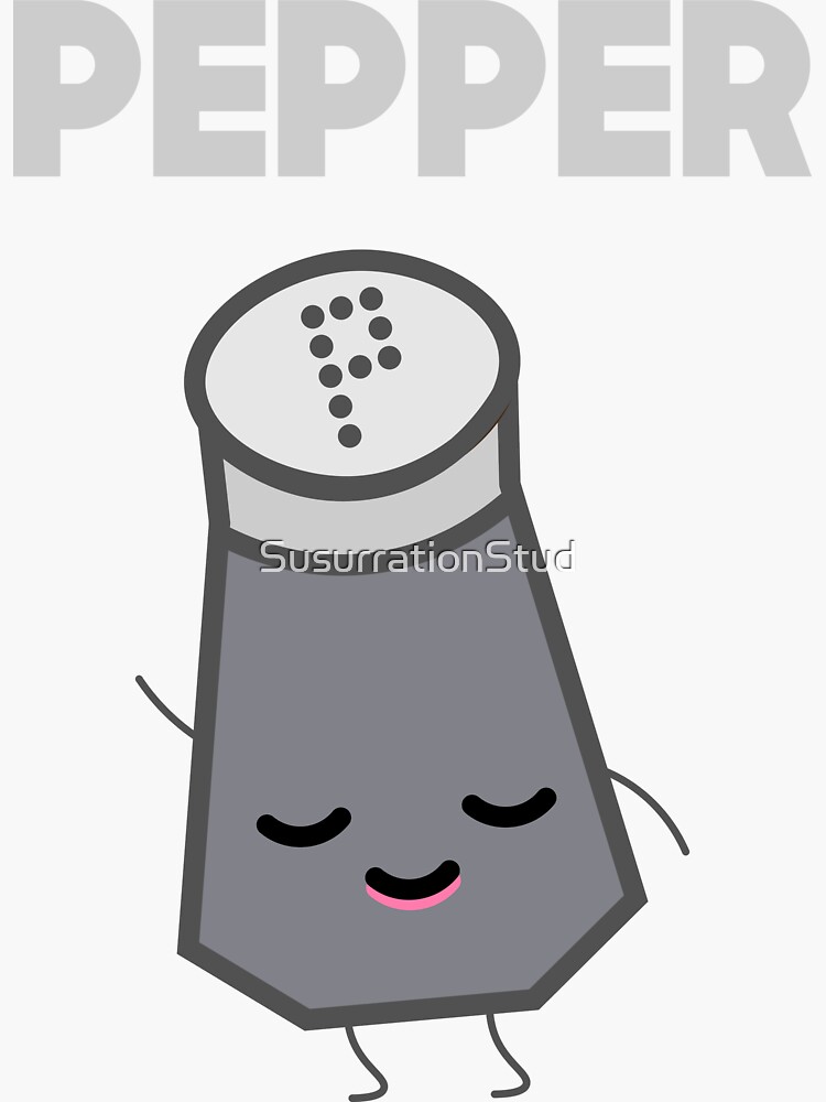 "Salt And Pepper Matching Couple Shirt" Sticker by SusurrationStud