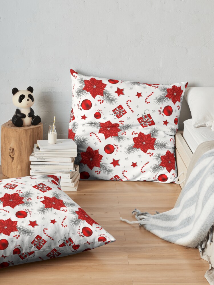 Alternate view of Christmas decoration pattern Floor Pillow