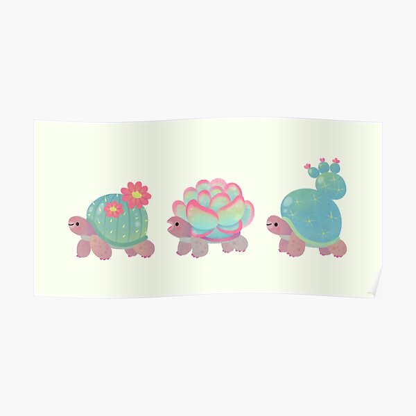 Cactus tortoise Poster