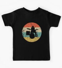 Drums Vintage Retro Music Kinder T-Shirt