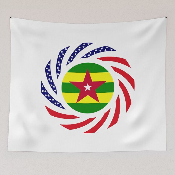 Item preview, Togolese American Multinational Patriot Flag Series designed and sold by Carbon-Fibre Media.