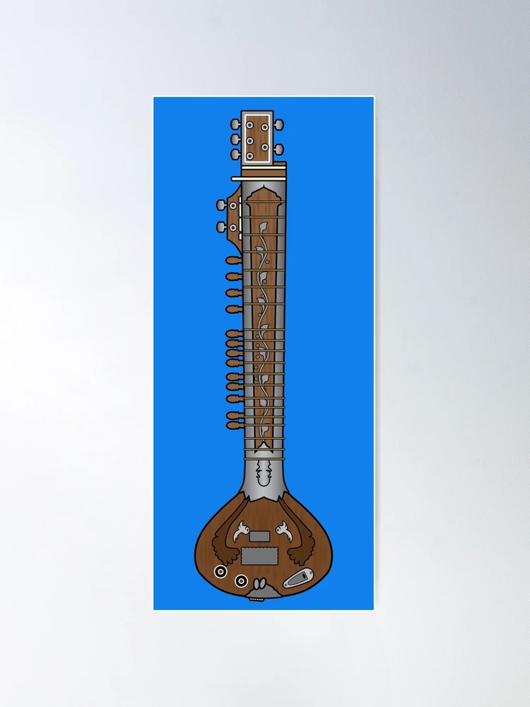 Traditional Indian sarod icon, flat style 14209160 Vector Art at Vecteezy