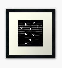 Sloth Stripe Framed Print