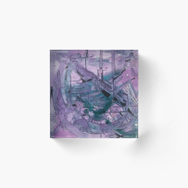 Lavender Moonscape Acrylic Block