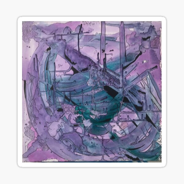 Lavender Moonscape Sticker