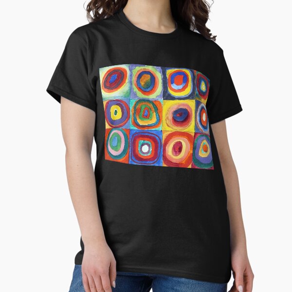 Aperçu de l'œuvre Wassily Kandinsky - Etude de couleurs, carrés et cercles concentriques - Art Bauhaus créée et vendue par NewNomads.