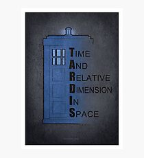 Doctor Who Tardis Photographic Print