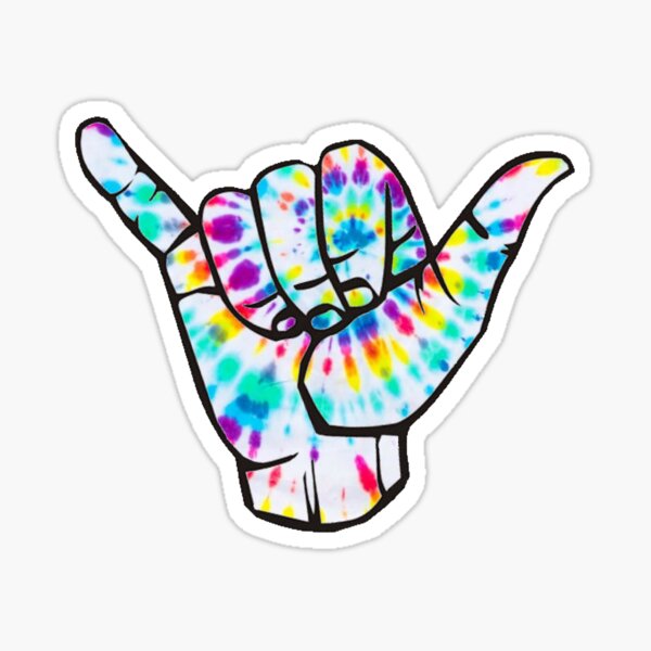 Item preview, bright tie dye shaka designed and sold by jelly3602.