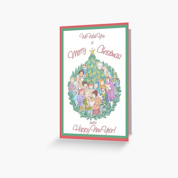 Artikel-Vorschau von Weihnachtsbaum und Carol Singers, designt und verkauft von Judy Adamson.