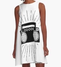 Retro Boombox A-Line Dress
