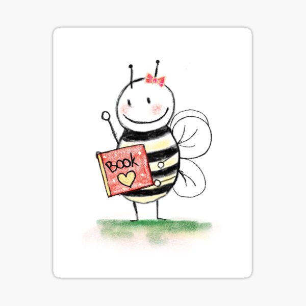 Book Bee Sticker