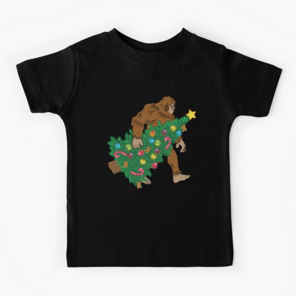 Toddler Bigfoot Fishing Shirt - Sasquatch Catching a Fish Infant