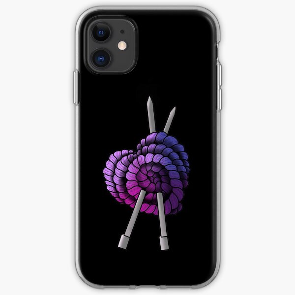 Knitted Colourful Heart iPhone Soft Case