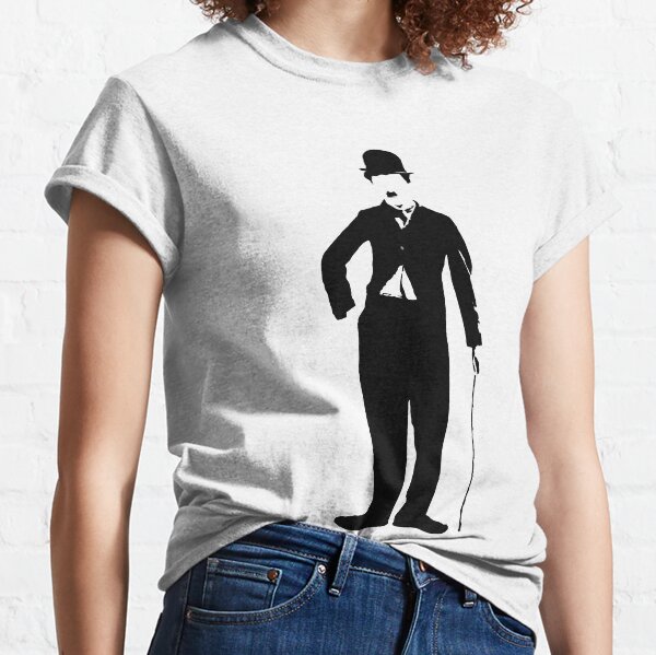 charlie chaplin - silueta de charlot Camiseta clásica