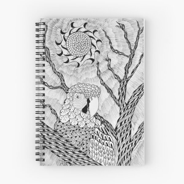 Item preview, Arara bird and sun in nankin ink designed and sold by Margarete Bom.