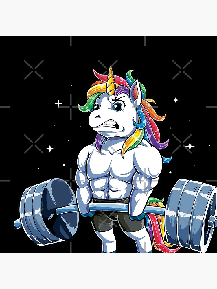 Unicorn Weightlifting T shirt Fitness Gym Deadlift Rainbow Gifts Party Men  Women | Scarf
